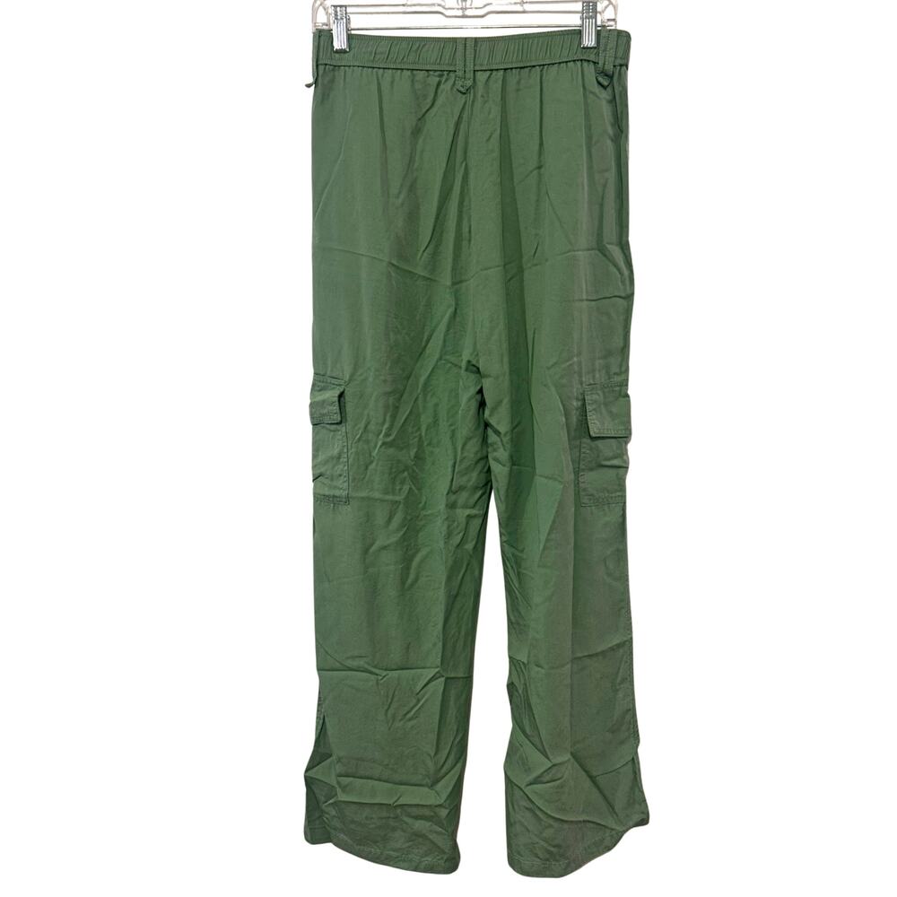 Hunter and Brown M Olive Green Tencel Wide Leg Cargo Pants Gorpcore Hiking